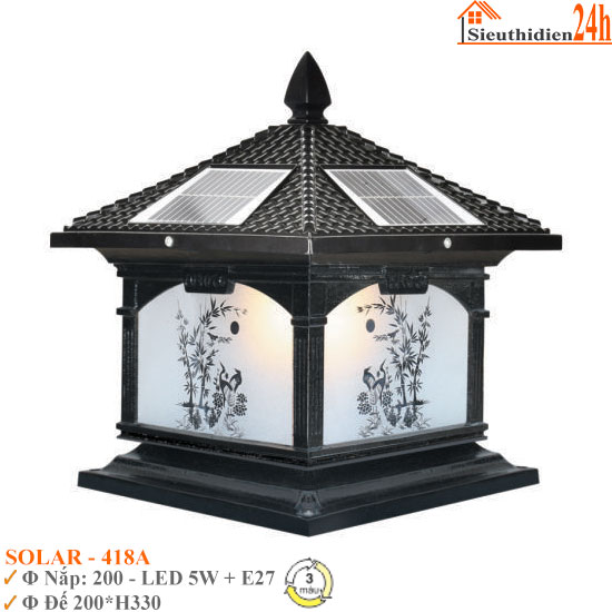 Đèn Trụ Cổng Euroto SOLAR-418