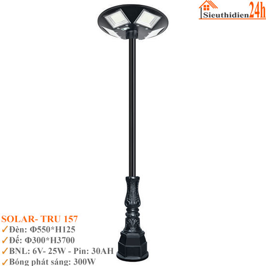 Đèn Trụ Sân Vườn Euroto SOLAR-TRU 157