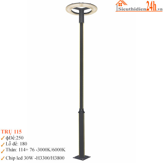 Đèn Trụ Sân Vườn Euroto TRU-115