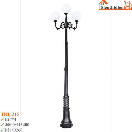 Đèn Trụ Sân Vườn Euroto TRU-315