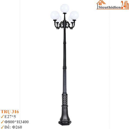 Đèn Trụ Sân Vườn Euroto TRU-316