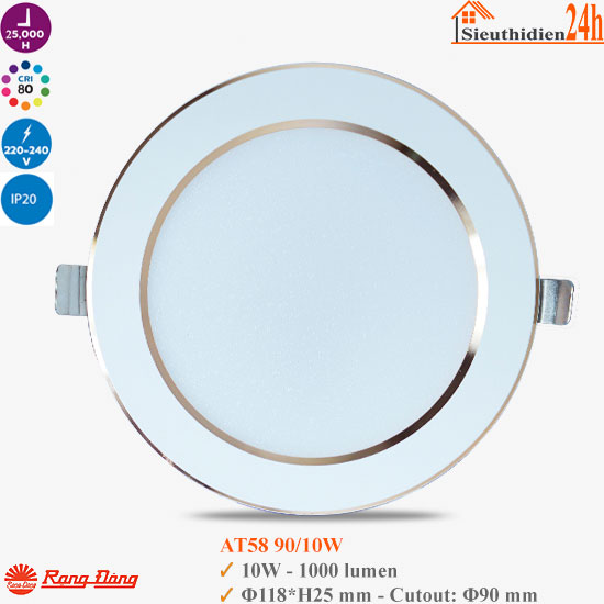 Đèn Led Âm Trần Rạng Đông AT58 10W