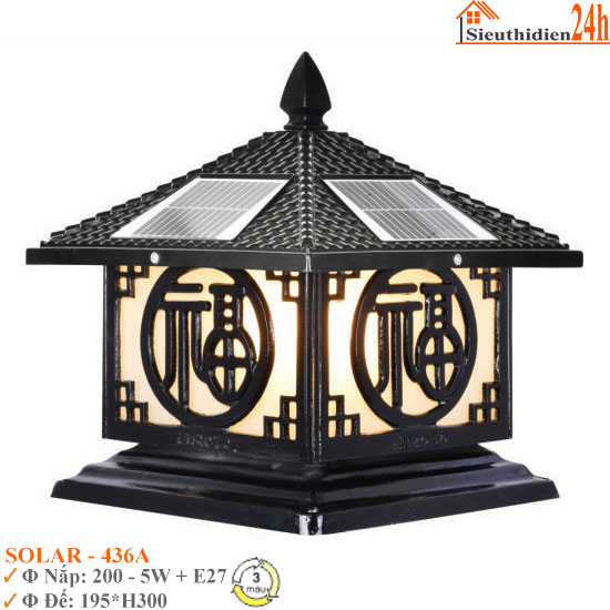 Đèn Trụ Cổng Euroto SOLAR-436