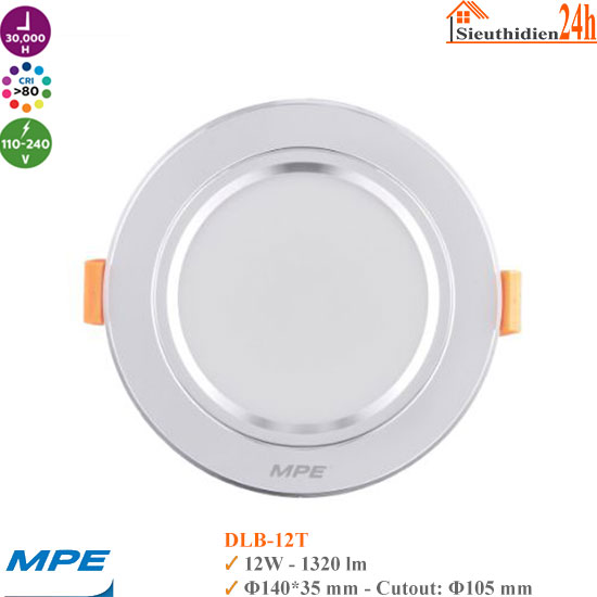 Đèn LED Âm Trần MPE DLB-12W
