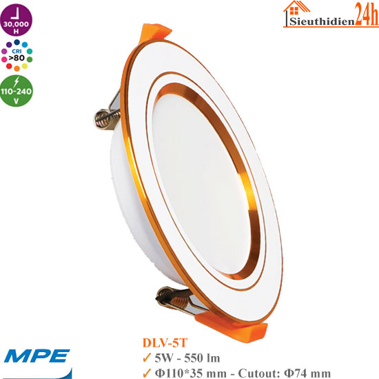Đèn LED Âm Trần MPE DLV-5W