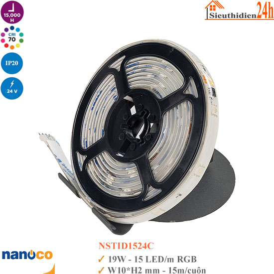 Đèn Led Dây Đổi Màu RGB Nanoco NSTID1524C 19w