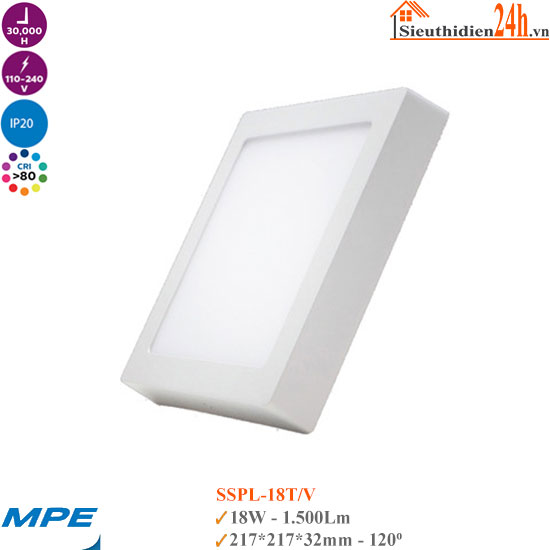 Đèn Led Ốp Trần MPE SSPL-18 18W
