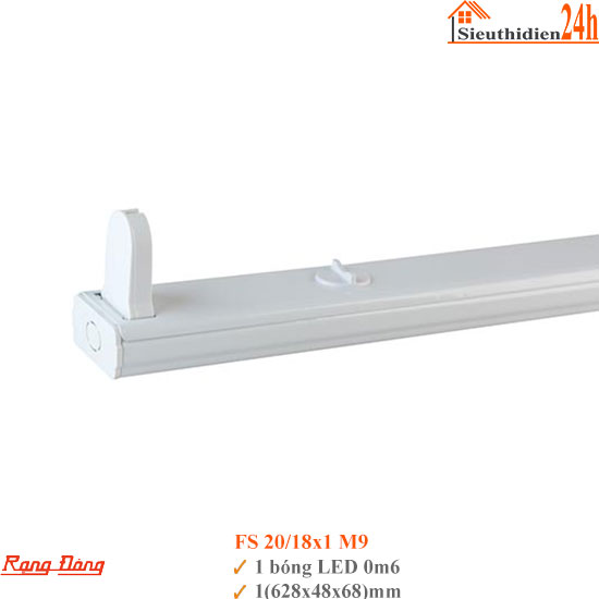 Máng đèn LEDtube Rạng Đông FS 20/18×1 M9 0.6m