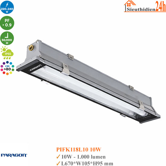 Bộ đèn Chống Thấm Paragon PIFK118L10 10W