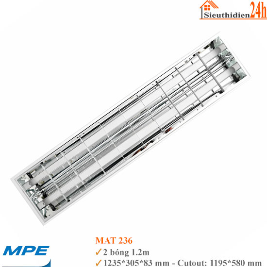 Máng xương cá âm trần đôi 1.2m MPE MAT 236
