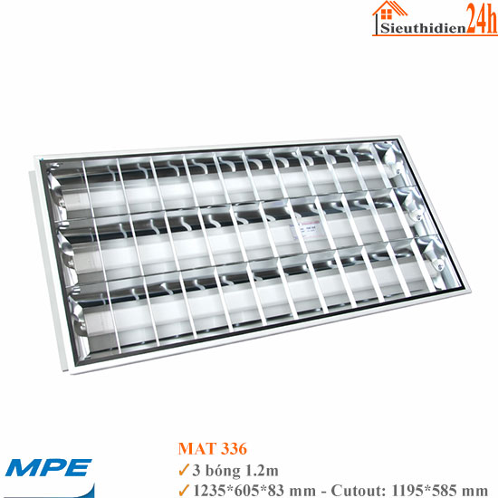 Máng xương cá âm trần 3 bóng 1.2m MPE MAT 336