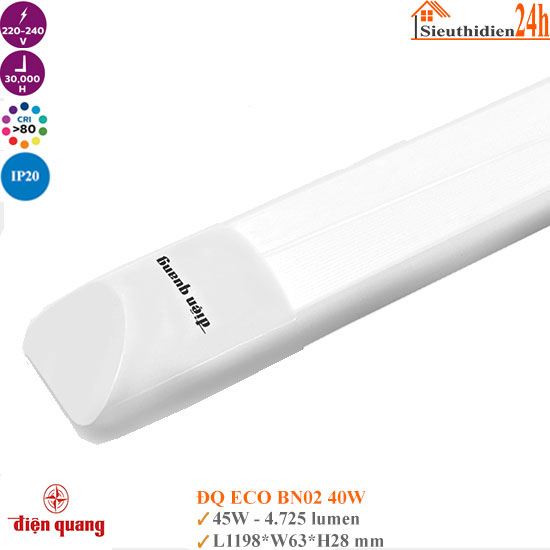 Đèn Led Bán Nguyệt Điện Quang Eco BN02 40W