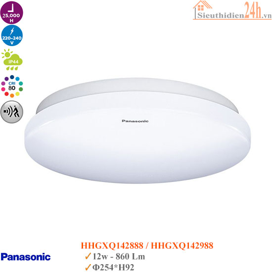 Đèn Led Ốp Trần Cảm Biến Chống Thấm Panasonic HHGXQ14288 12W