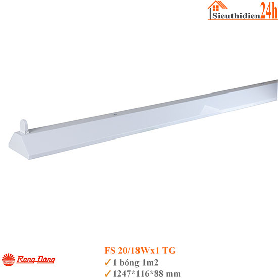 Máng đèn tam giác 1m2 Rạng Đông FS 20/18Wx1 TG