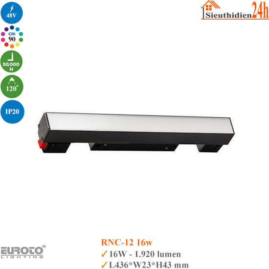 Đèn ray nam châm Euroto RNC-12 16w