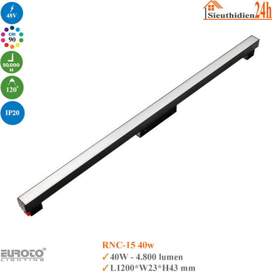 Đèn ray nam châm Euroto RNC-15 40w