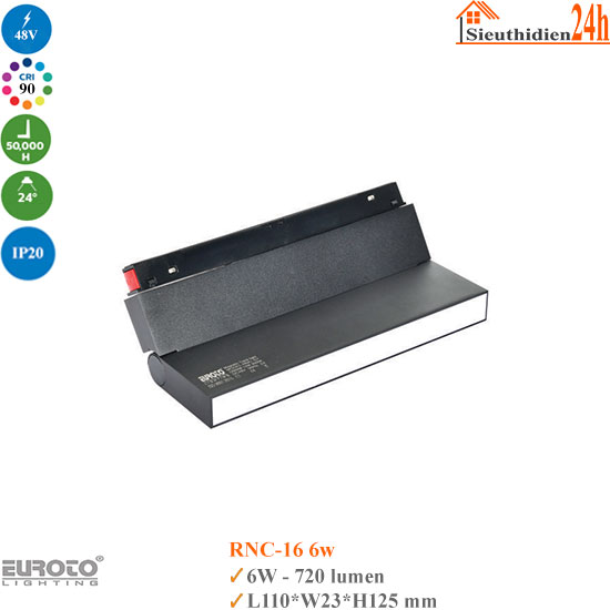 Đèn ray nam châm Euroto RNC-16 6w