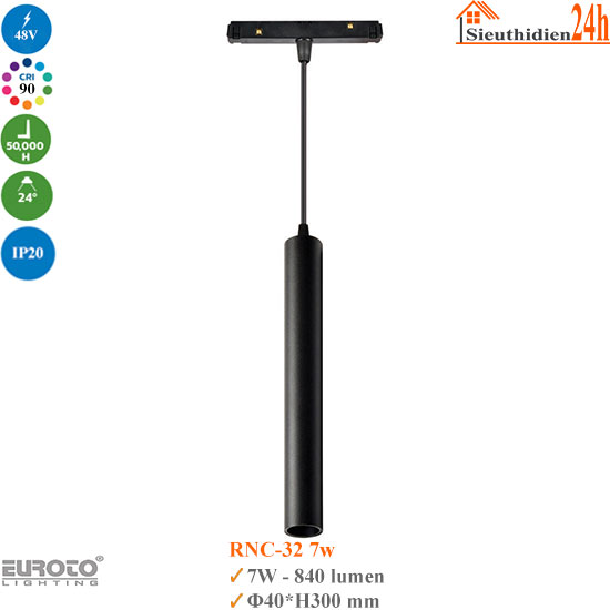 Đèn ray nam châm Euroto RNC-32 7w