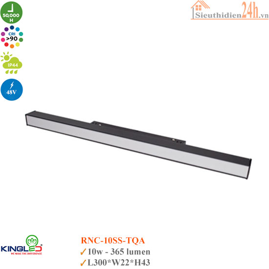 Đèn ray nam châm Kingled RNC-10SS-TQA 10w
