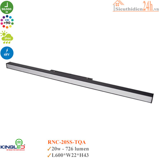 Đèn ray nam châm Kingled RNC-20SS-TQA 20w
