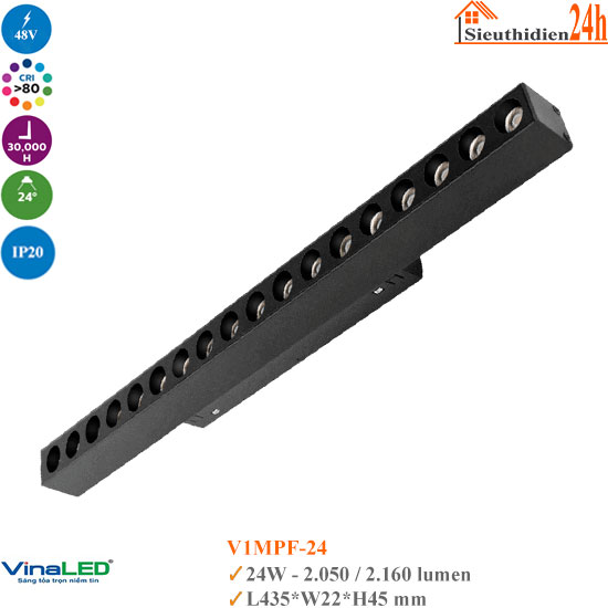 Đèn ray nam châm Vinaled V1MPF-24 24w
