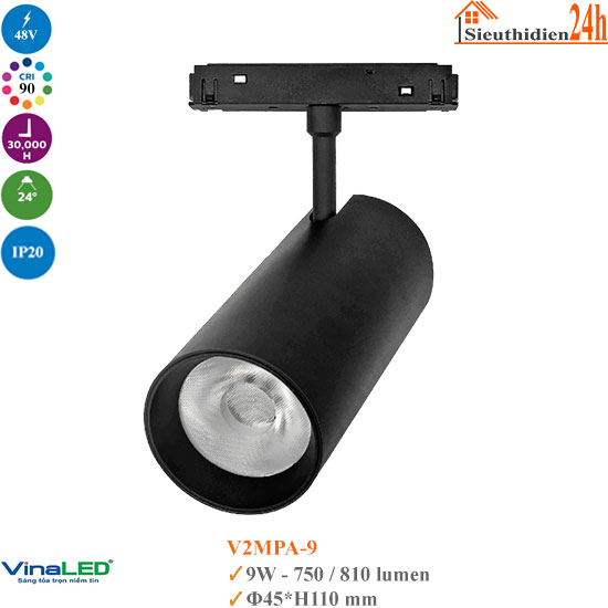 Đèn ray nam châm Vinaled V2MPA-9 9w
