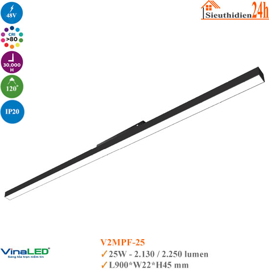Đèn ray nam châm Vinaled V2MPF-25 25w
