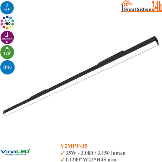 Đèn ray nam châm Vinaled V2MPF-35 35w