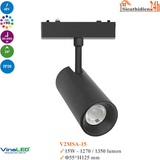 Đèn ray nam châm Vinaled V2MSA-15 15w
