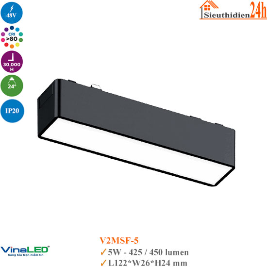 Đèn ray nam châm Vinaled V2MSF-5 5w