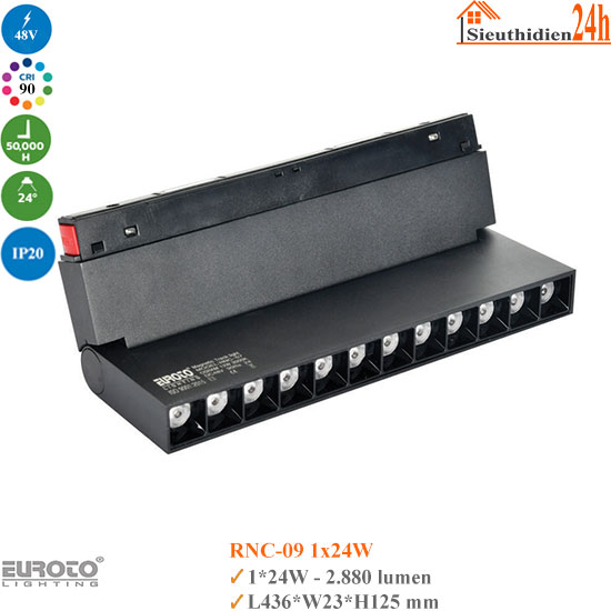 Đèn ray nam châm Euroto RNC-09 1x24W