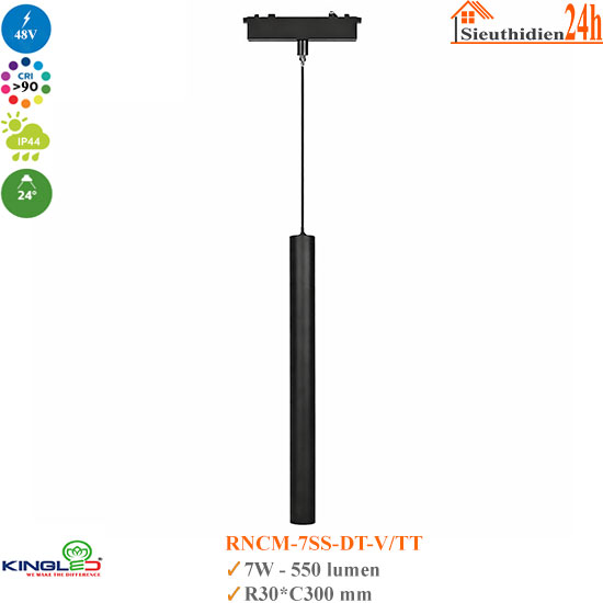 Đèn nam châm siêu mỏng Kingled RNCM-7SS-DT 7w