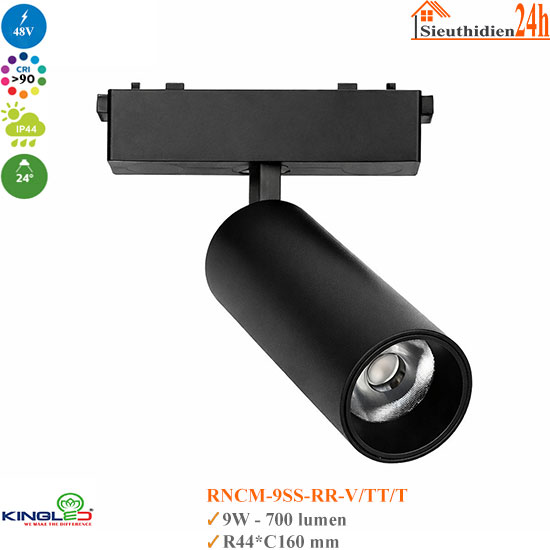 Đèn nam châm siêu mỏng Kingled RNCM-9SS-RR 9w