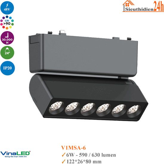 Đèn ray nam châm Vinaled V1MSA-6 6w