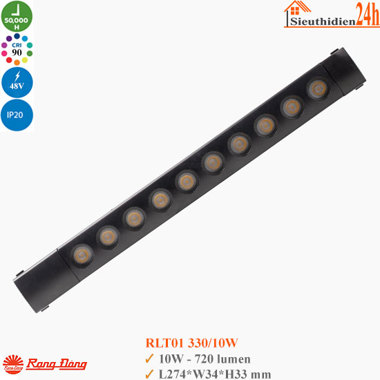 Đèn ray LED thanh Rạng Đông RLT01 330/10W