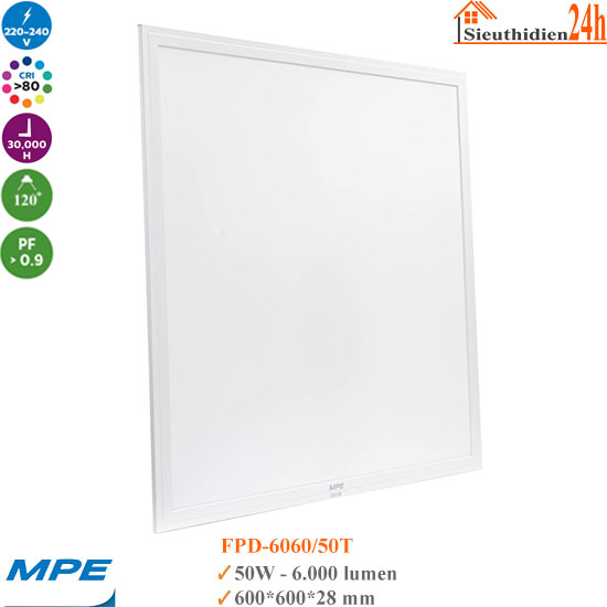 Đèn Led Panel MPE FPD-6060/50T 50W