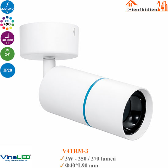 Đèn Rọi Đế Ngồi Vinaled V4TRM-3 3w