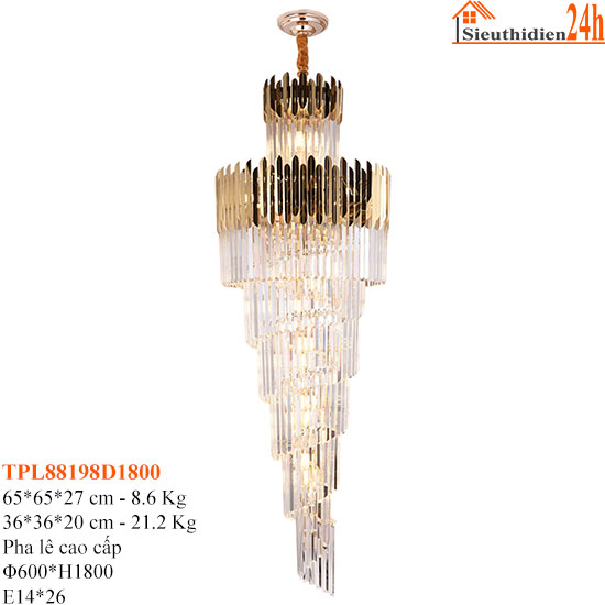 Đèn Thả Pha Lê TPL88198D1800