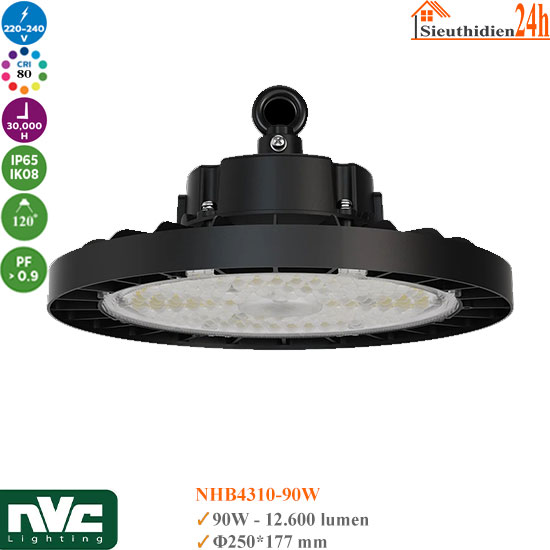 Đèn Led Highbay UFO NVC NHB4310 90W