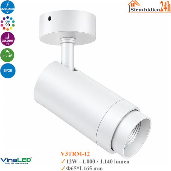 Đèn Rọi Đế Ngồi Vinaled V3TRM-12 12w