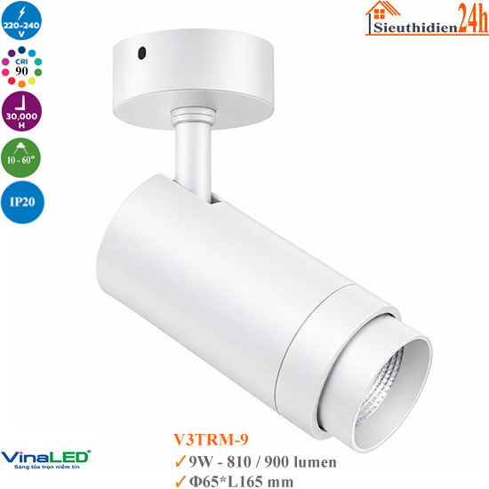 Đèn Rọi Đế Ngồi Vinaled V3TRM-9 9w