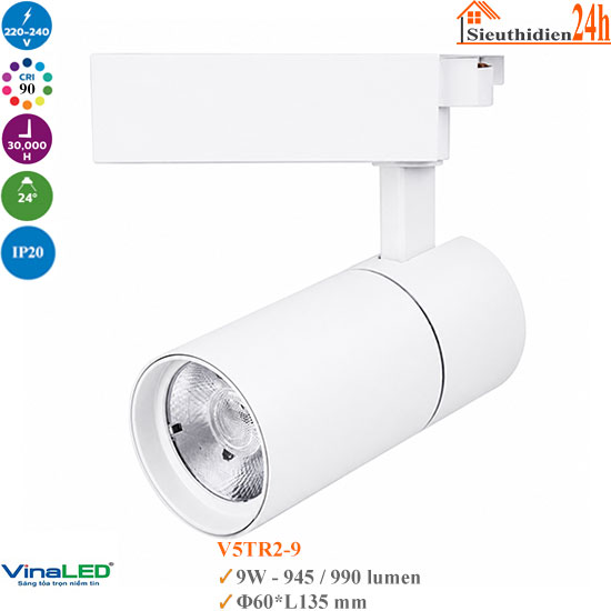 Đèn Rọi Ray Vinaled V5TR2-9 9w